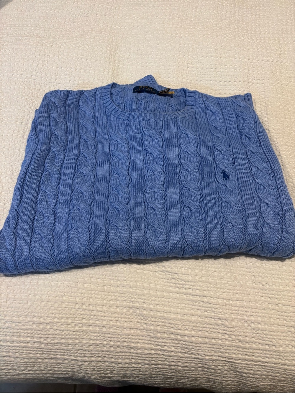 Ralph Lauren sky blue cable sweater